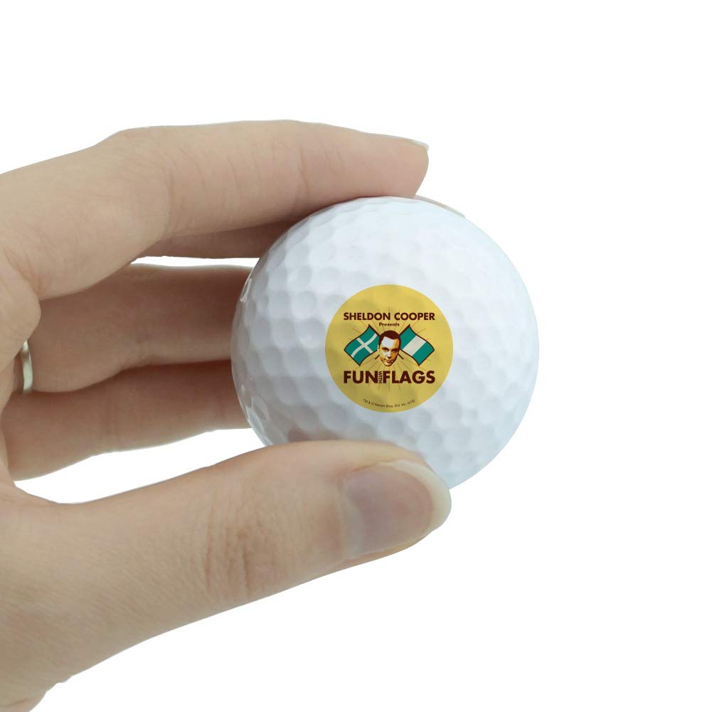 GRAPHICS & MORE Big Bang Theory Sheldon Cooper Fun with Flags Novelty Golf Balls 3 Pack