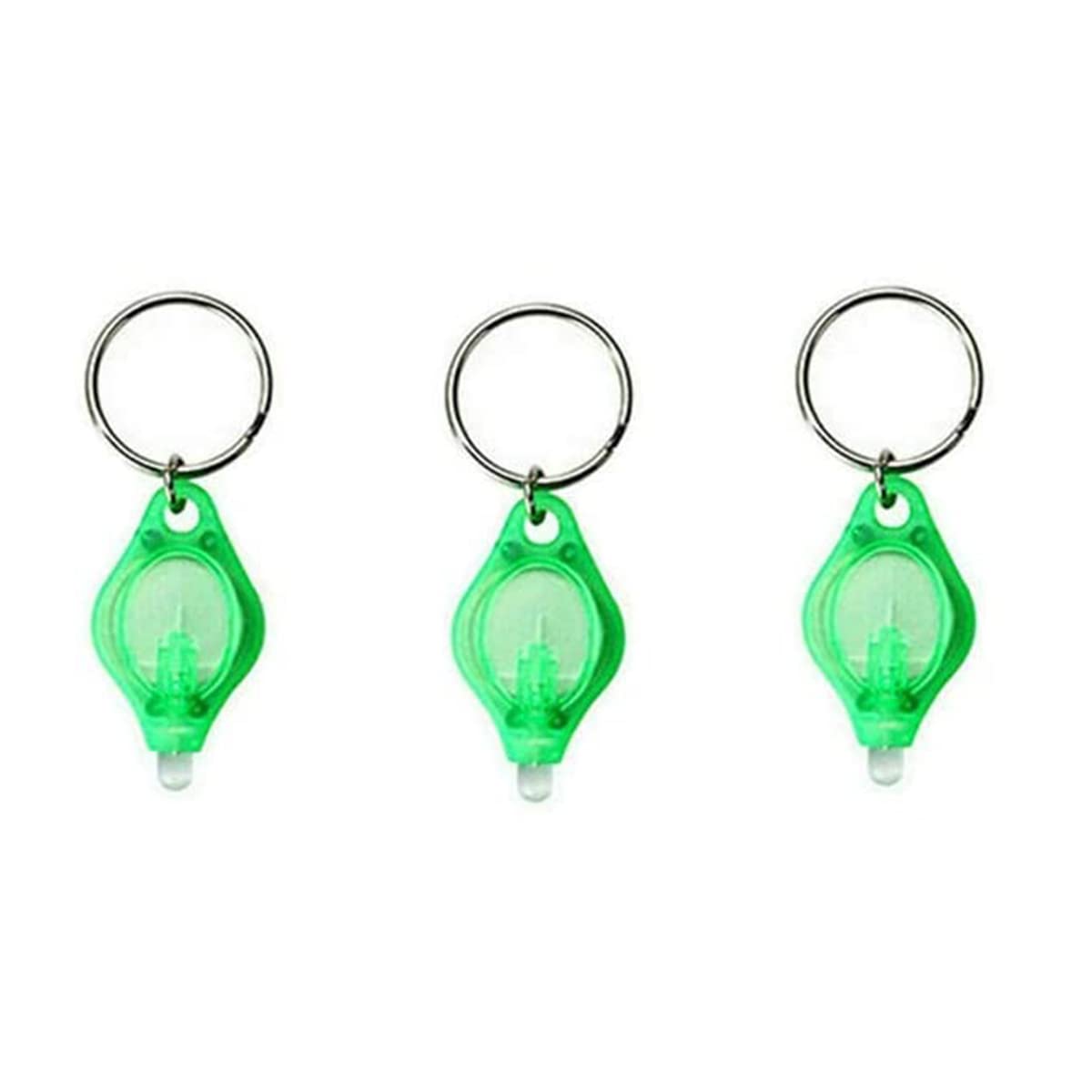 Unifizz Mini UV Light Keyring Money Checker, Spot Fake Counterfeit Polymer & Paper Bank Note Detector, Keychain Key Ring Light Torchl, Green, 3 Pcs