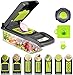 Cortador de verdura Food Chopper Slicer, cortador de alimentos, patatas, frutas y queso, cuchillas multifunción, picadora + 7 accesorios para cortar verduras