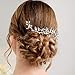 Brishow Bride Rhinestones Wedding Hair Comb Clips Silver Bridal Hair Piece Crystal Hair Accessory for Women and Girls