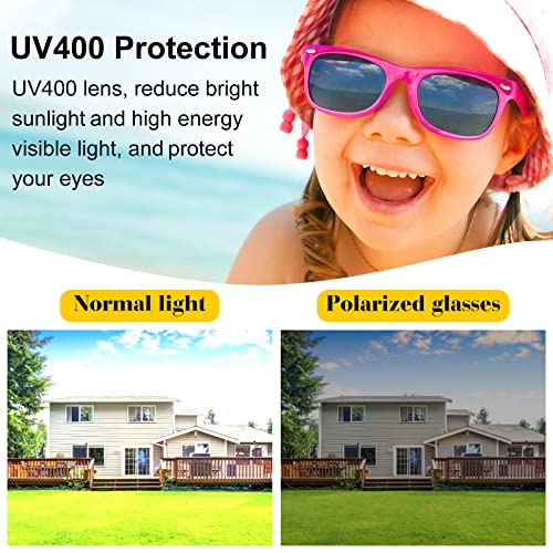 MIAHART Kids Sunglasses Neon Colors Party Favors for Boys and Girls Summer Beach Pool Birthday Graduation Party Gifts4