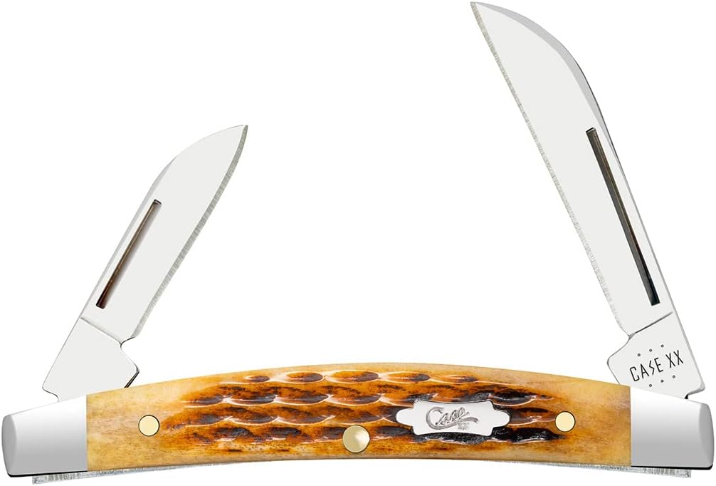Case XX WR Pocket Knife Small Congress - Antique Bone Rogers Corn COB JIG, Item 52851, Length Closed 3 1/8 INCH (6268 SS)