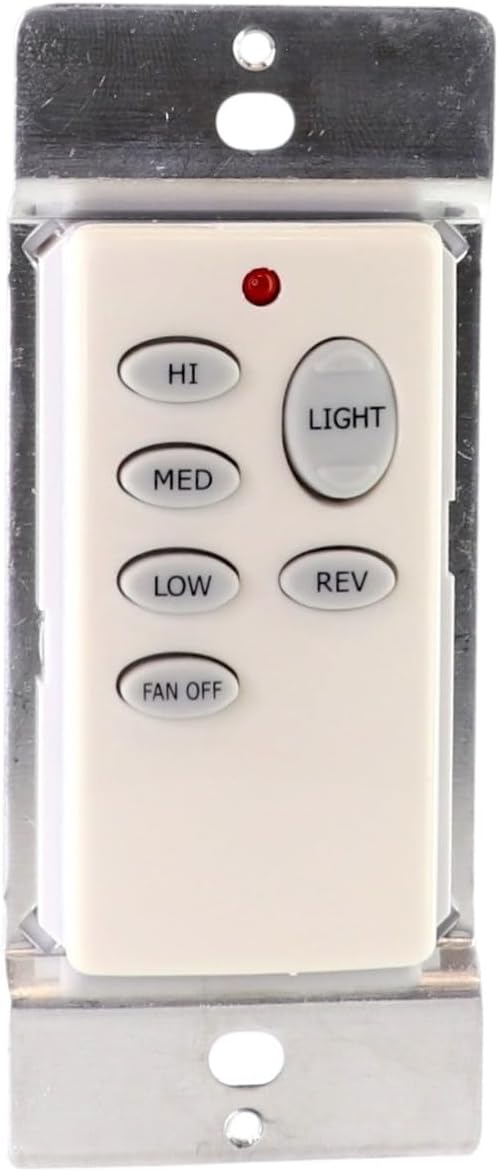 Anderic CHQ9051T / UC9051T Wireless Wall Switch Ceiling Fan Remote Control | 3-Speed Fan, Up & Down Light, Reverse | Works with UC7067RC, FAN28R-UD, UC7058GM Receivers | 304 MHz Dip Switch Pairing