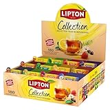 Lipton, Séléction Détente, Nouveau Coffret Thé et Infusions, 12 Goûts Différents, Thé Vert, Thé Noir et Infusions, Infusion à Froid ou Chaud, 1 Boite de 180 Sachets