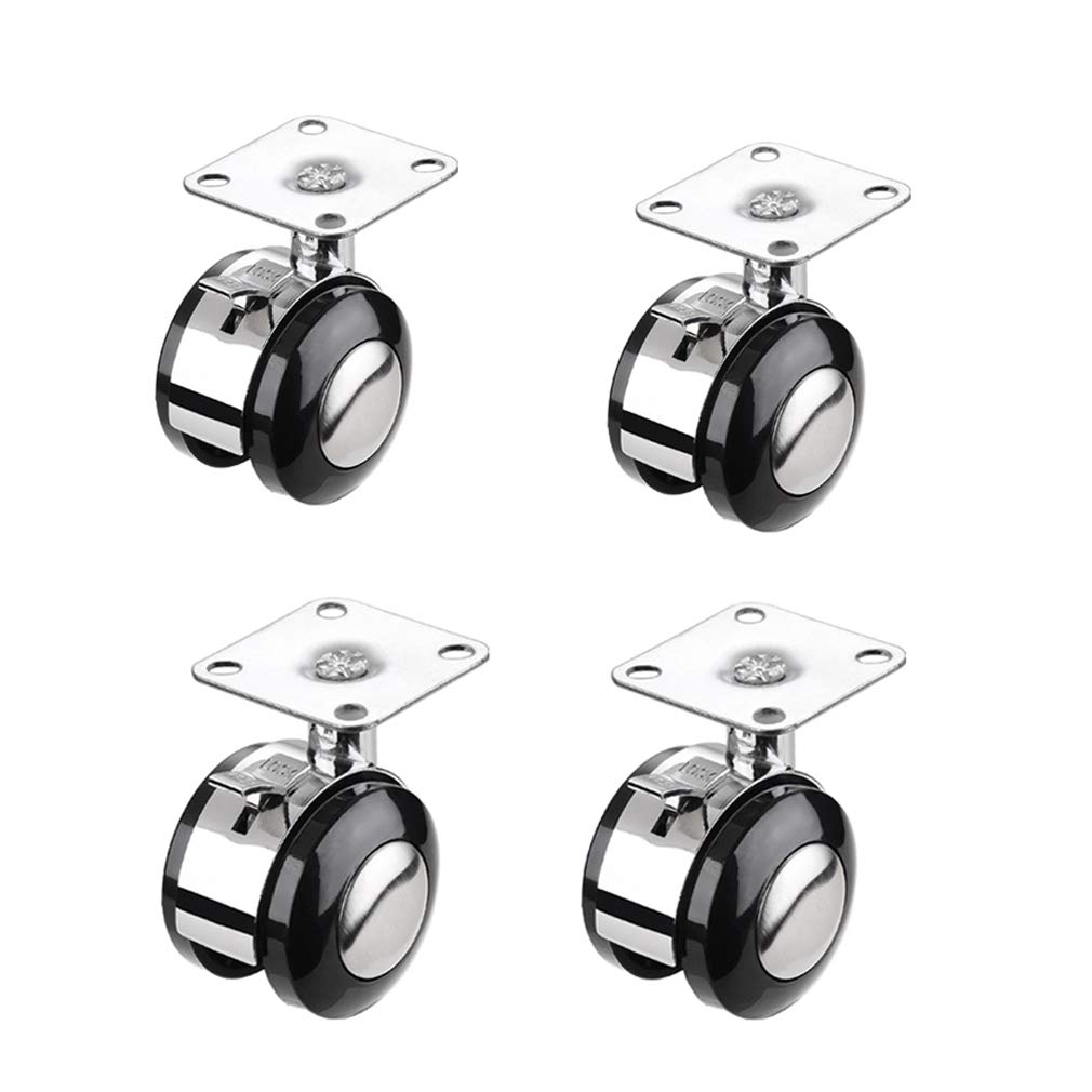 Dfhesdfd One Color Swivel Castors, Flat With Brakes,Universal 360 Degree Rotating,For Baby Cot,Hospital,Warehouse