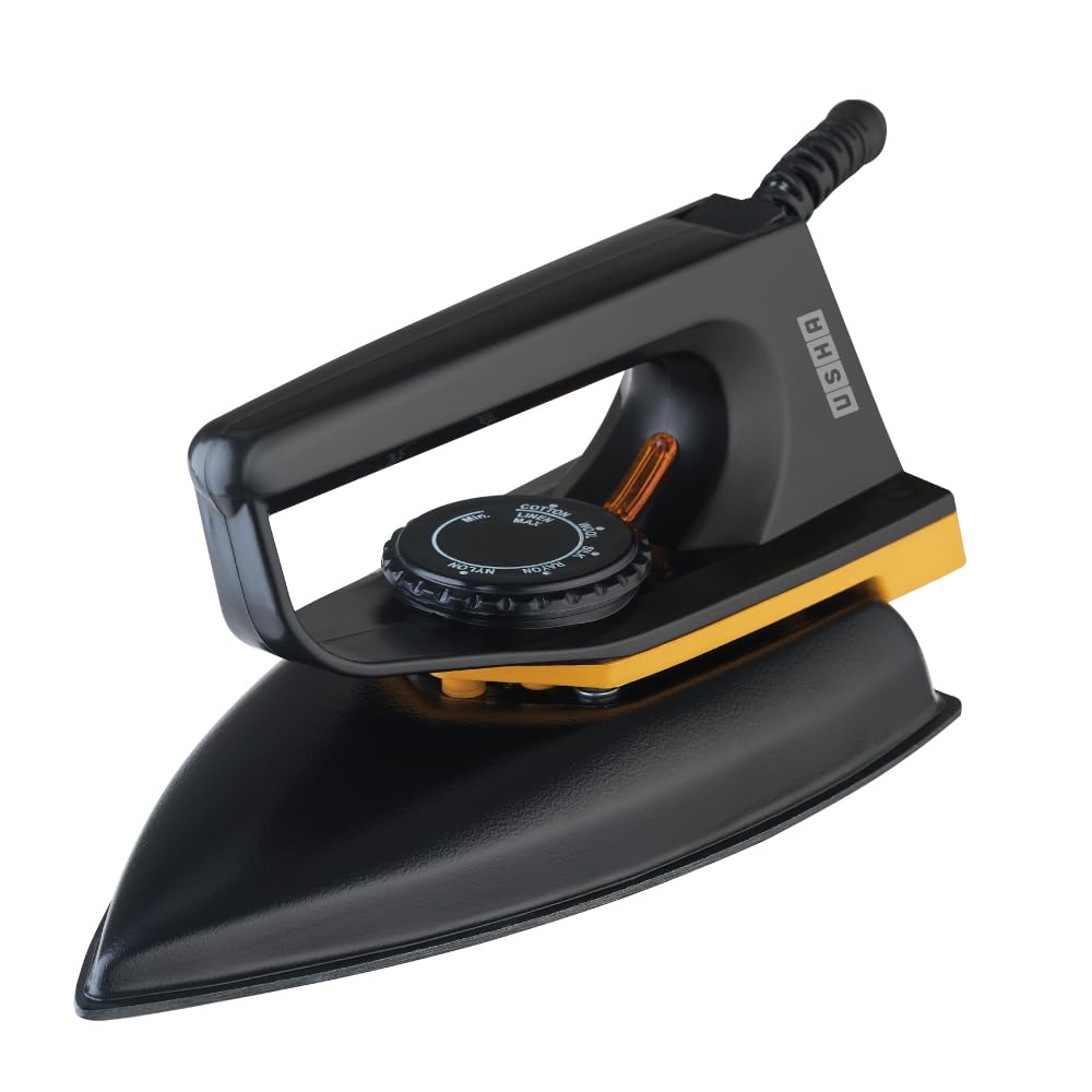 USHA EI 3160-M Dry Iron | 600W | Non-stick PTFE Coated Sole Plate For Easy Gliding & Long Life | 1.6 m Long Cord | Dual Layer Safety | 2 Year Warranty-image-28