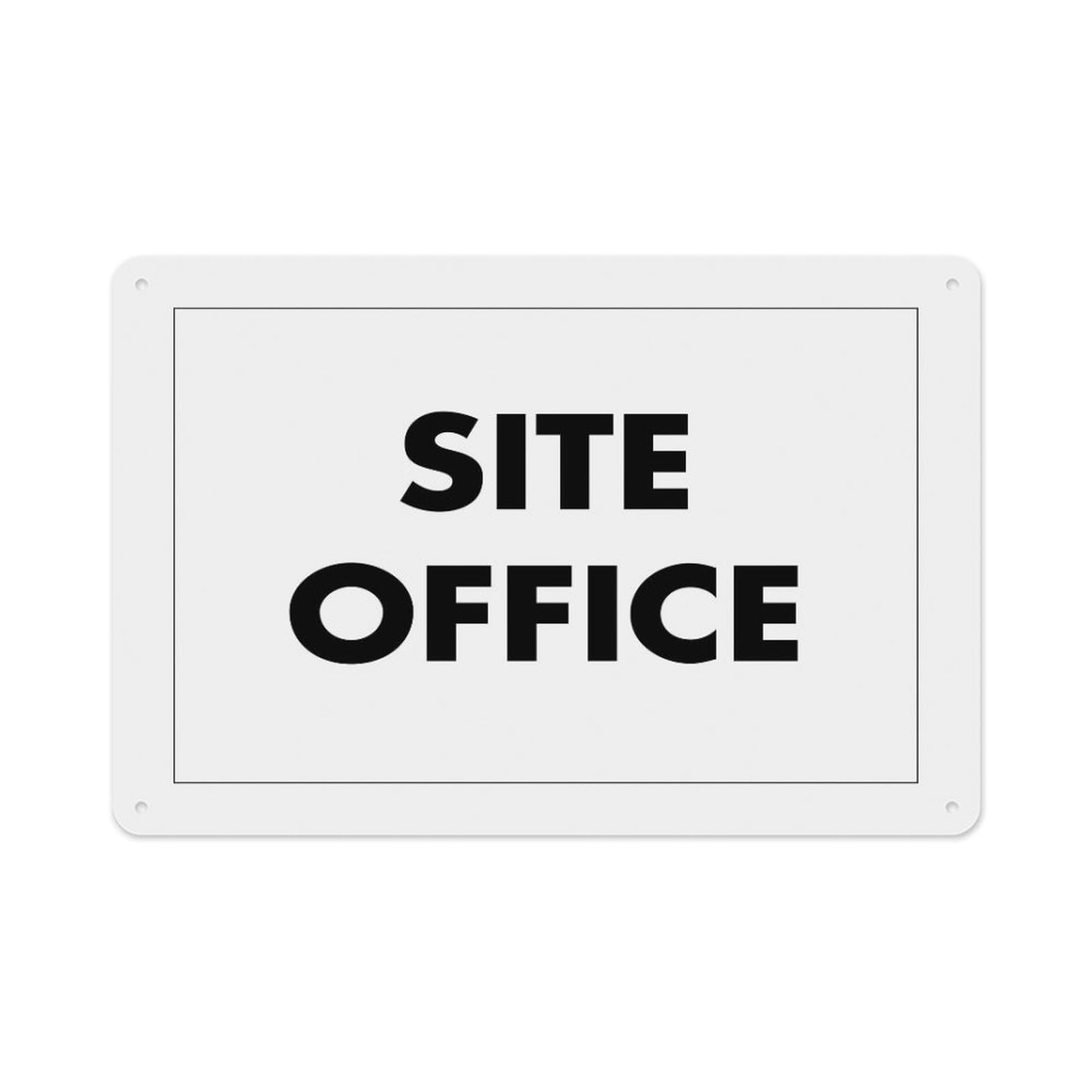 peiyeety Site Office Sign Aluminum Tin Warning Signs For Home Outdoor Garden 8X12 Inches