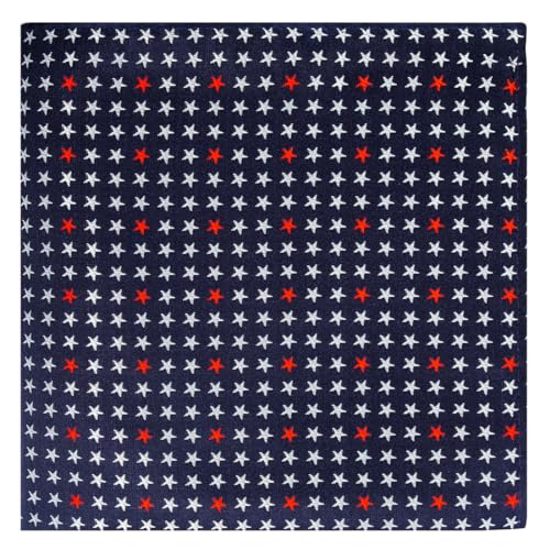 Image of KissTies Mens Pocket Square Silk Hanky The USA Pattern Handkerchief