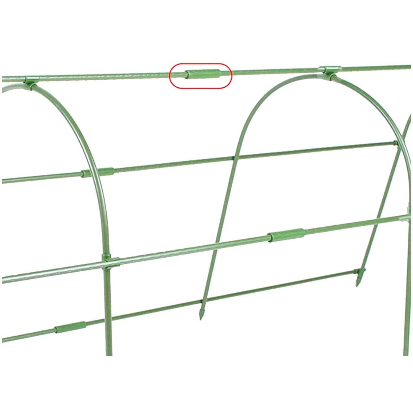 Tradineur Lot de 50 rallonges pour tuteurs de 20 mm en plastique Motif gaufré Vert (5 Pack de 10)