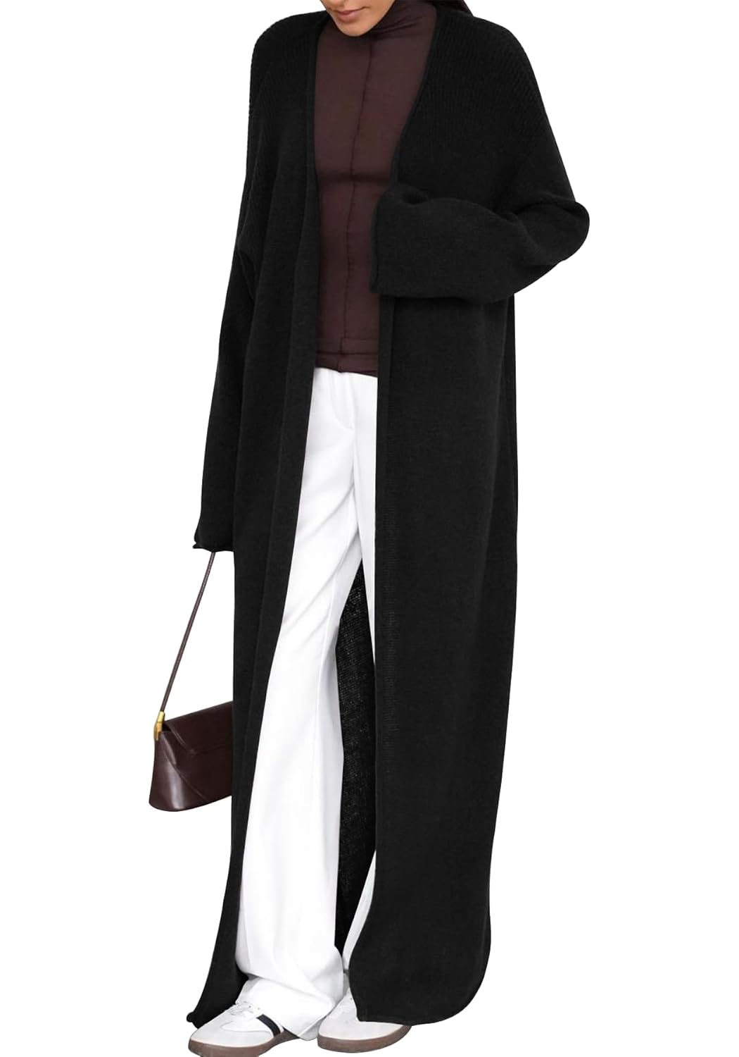 Unybwonn Long Cardigan Lightweight Open Front Long Sleeve Duster Sweater Casual Loose Thin Knit Maxi Coat Outwear