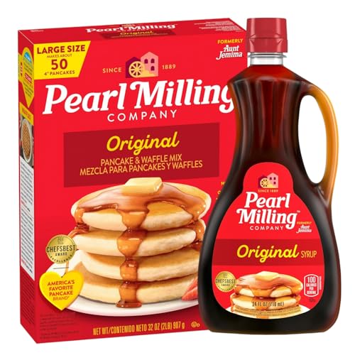 Pearl Milling Company Pancake Mix 907g & Syrup Bundle 710ml | Fluffy Pancakes & Waffles Made Easy | Perfect for Breakfast | Pack of 2 | Formerly Aunt Jemima