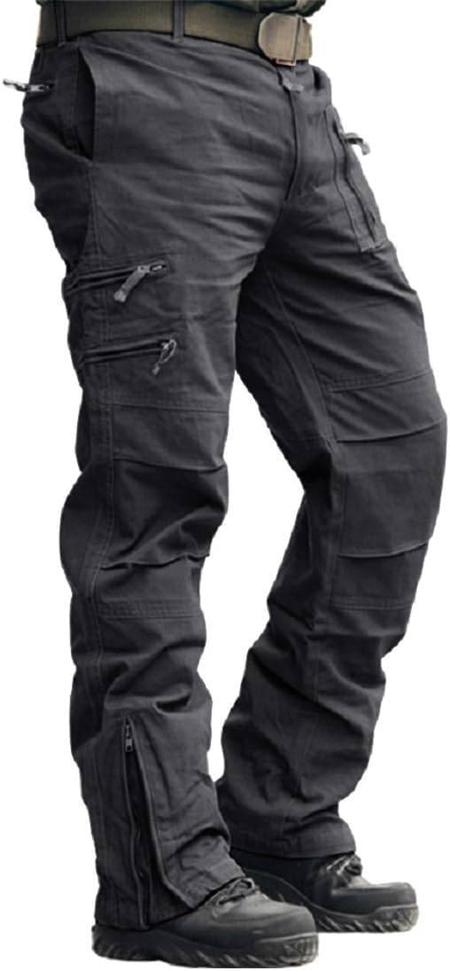 Mens Tactical Cargo Pants Ripstop Cotton Military Hiking Work