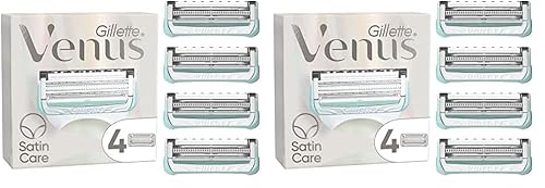 Venus Gillette Maquinilla De Depilación Para Mujer Ingles Y Zona Íntima, Pack 4 Recambios, Ayuda A Proteger La Piel Irritación Tras (Paquete de 2)