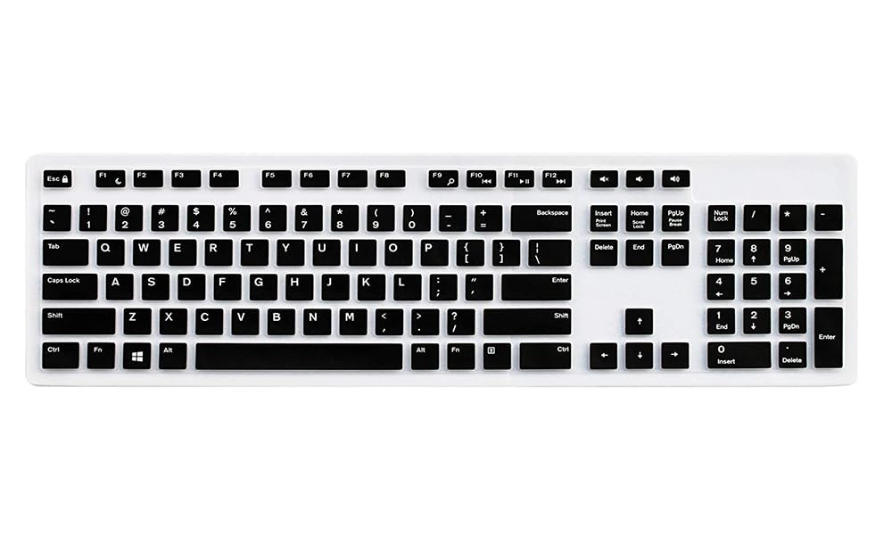 iFyx Silicone Keyboard Cover for Dell Inspiron 27 7000 7700 7790, Inspiron 24 5000 5400 5490 All-in one Desktop Keyboard Protector Skin (Black) (B0CZLHY8V9) Amazon Price History, Amazon Price Tracker
