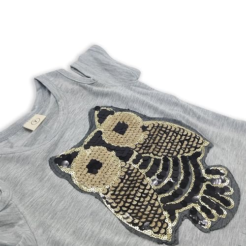 Image of Girls' Short-Sleeve Shirts and Tops,Sequin Girl Clothes