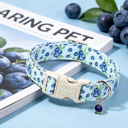 Image of ARING PET Summer Dog Collar for Puppy Small Medium Large Dog-Blueberry M