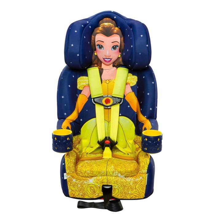 Disney Belle 2-in-1 Car Seat by KidsEmbrace | Forward-Facing Harness (26.5–65 lbs) & Booster Mode (40–100 lbs) | Latch Equipped | Premium Fit with Multi-Position Headrest, Harness & Recline
