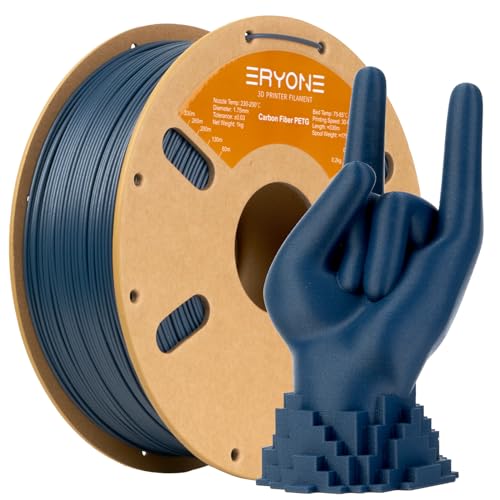 ERYONE PETG Carbon Fiber Filament 1.75mm +/-0.03mm, 3D Printer Filament, High Strength & Rigidity for Functional Parts, 
