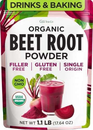 Organic Beet Root Powder 1.1 Lb (55 Servings) for Smoothies &amp; Baking