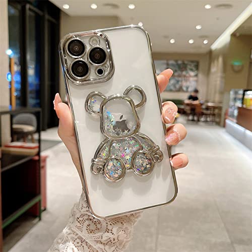 Coque iPhone 14 Pro Max paillettes quicksand argent pour vos soirées