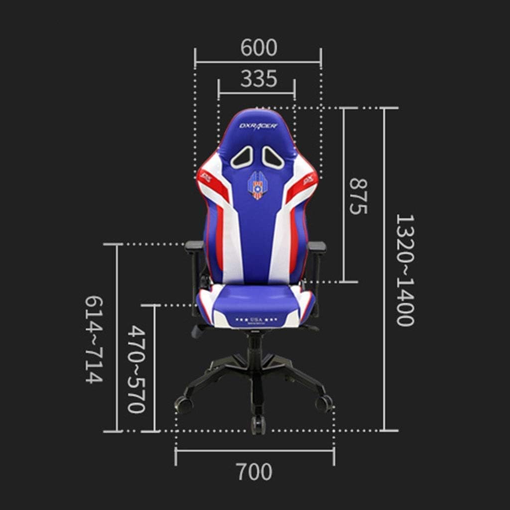 Computer Game Chair Home Lpl Game Seat Office Staff Swivel Chair Professional E-Sports Chair Commercial Internet Cafe Chair Lift Armchair Gift for Family(Color:Blue Size:7070140CM) Size:707