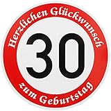 ORIGINAL VERKEHRSSCHILD 30 mit Geburtstagstext zum Geburtstag als Geburtstagsgeschenk für Verkehrszeichen Schild Geburtstagsschild Straßenschild Geschenkidee Schilder Verkehrsschilder Straßenschilder