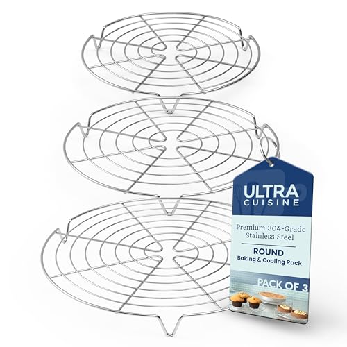 Ultra Cuisine Stainless Steel Round Cooling Racks 3-Pack