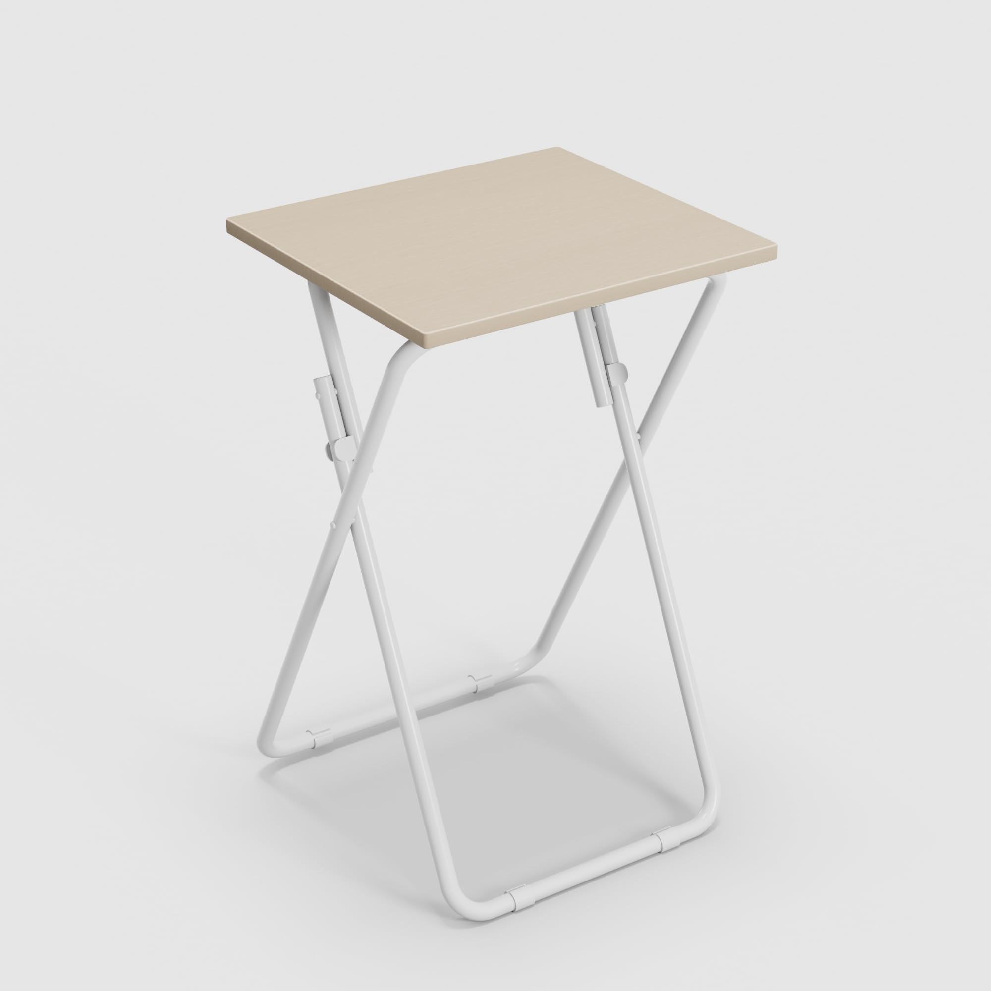 VECELO 折りたたみ テーブル ミニ サイドテーブル 高さ70 机 折り畳み 調理台 幅50×奥行48cm folding table 桌子 簡易テーブル キッチン 小さめ デスク 一人暮らし ライトブラウン