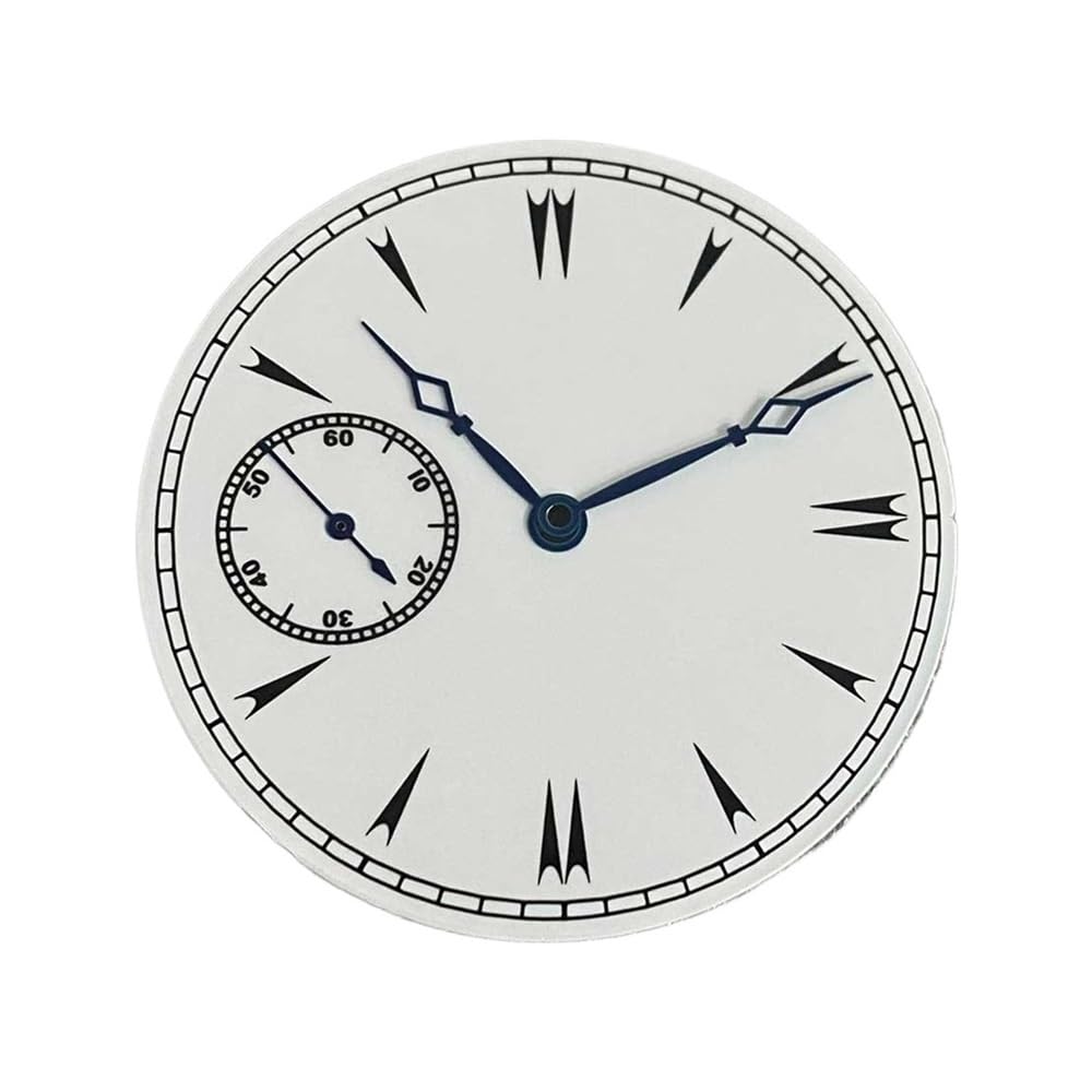 1 zestaw tarcz zegarka 38,8 mm, bez świecącej emalii, biały, z zestawem wskazówek do mechanizmu ETA6497 ST3600, tarcza + wskazówki