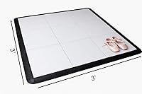 Vista 8 de Big Floors 3X3OAKFLOOR Kit de pista de baile modular de plástico ligero entrelazado (3 x 3 pies), roble, 21 piezas