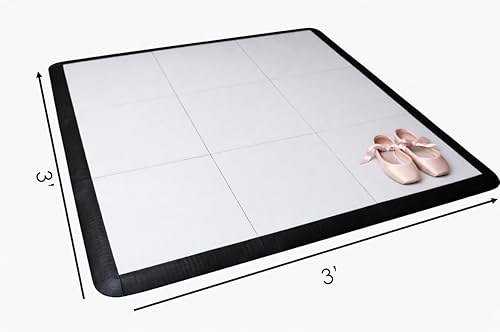 Vista 7 de Big Floors 3X3DKOAKFLOOR Kit de pista de baile modular de plástico ligero entrelazado (3 x 3 pies), roble oscuro, 21 piezas