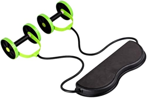 pistro Máquina de abdominales ajustable portátil de rueda de rodillo para fortalecimiento de la base y fitness del culturismo