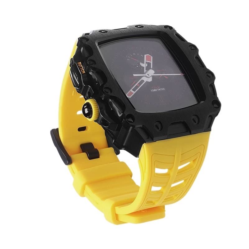 Écran en verre pour Apple Watch 44 45 mm avec coque métal anti-choc intégrée