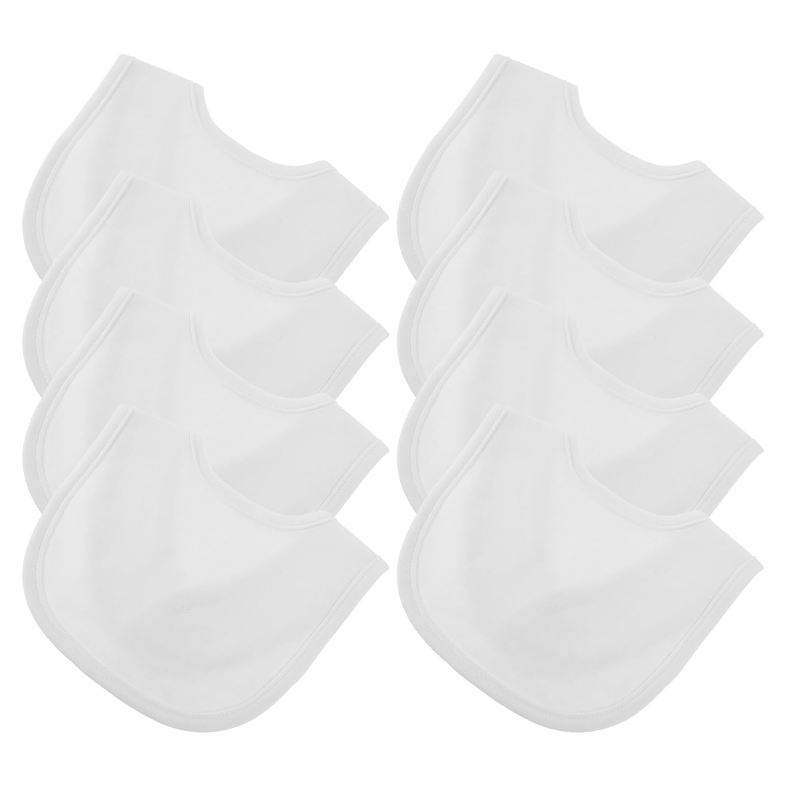 Kisangel Baberos Absorbentes Dentición 8 Piezas Blanco Algodón
