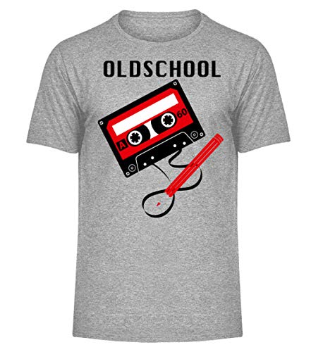 T-shirt homme Oldschool Tape XL gris sport confection premium aux finitions soignées