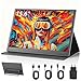 Xyvolve Monitor Portable 15,6 Zoll FHD 1080p IPS Entspiegelt | USB-C & Mini HDMI | Integrierte Lautsprecher & Schutzhülle mit Ständer | Zusatzbildschirm für Laptop, PC, Handy, PS5/4, Xbox, Switch