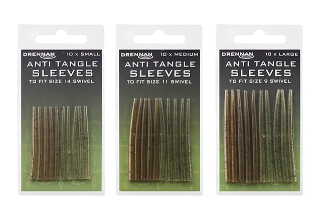 Drennan Anti Tangle Sleeves 10 x Medium To Fit Size 11 Swivel