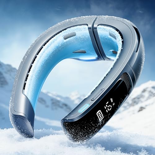 RANVOO AICE LITE MAX 2026 Climatiseur de Cou avec IA, Refroidissement Rapide Réel, Ventilateur de Cou Rechargeable 6000mAh, Flux d'Air à 720°, Cadeau Été...