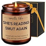 LEADO Reading Candle, Book Lovers Gifts - Bookish Candle, Dark Romance, Bookish Decor - Funny Reading Decor, Books Themed Presents - Birthday, Christmas Gifts for Book Lovers Women, Readers, Bookworm