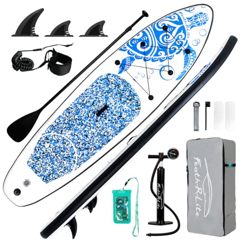 FEATH-R-LITE Inflatable Stand Up Paddle Board with Beginner SUP Accessories