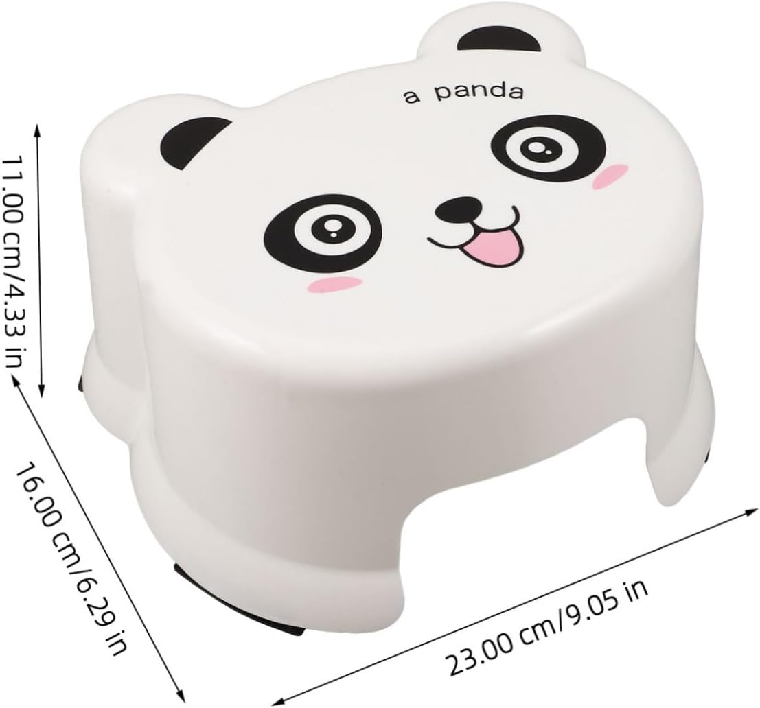 SOLUSTRE Thickened Cartoon Step Stool for Bathroom with Non Slip Base Multipurpose Potty Training and Shower Footstool Lightweight Portable Footrest for Kitchen and Entrance