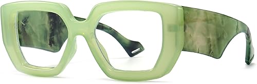 Gafas de luz azul con marco grueso para mujeres y hombres, anteojos cuadrados de gran tamaño para juegos de computadora