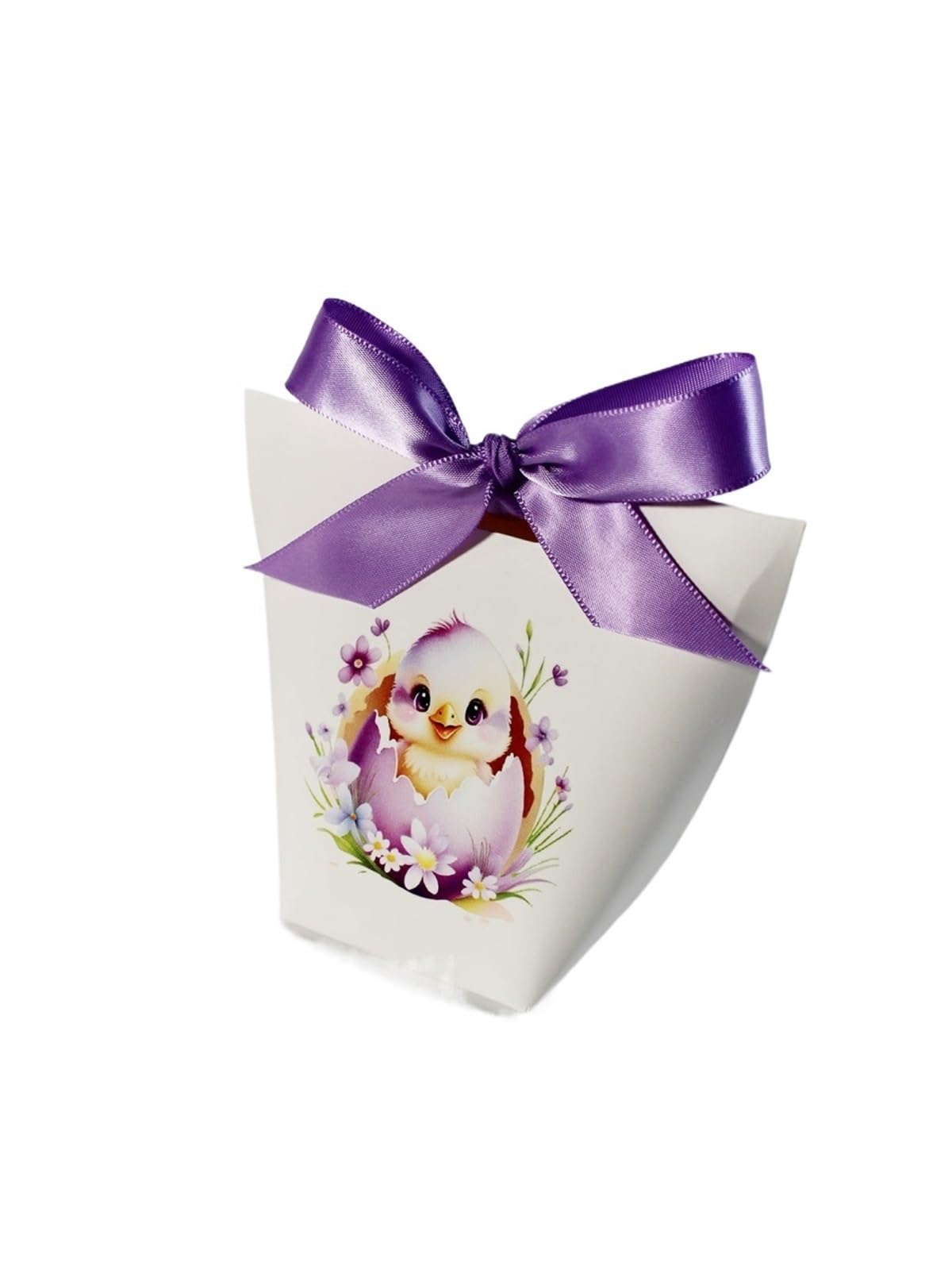 Gijmzy Purple Chick Shell Candy Box Cute Rabbit Carrot Biscuits Snack Packaging Birthday Party Decoration(Purple)