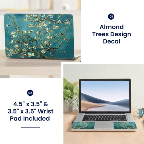 Lss 15 15.6 Inches Laptop Notebook Skin Sticker With 2 Wrist Pads - Reusable Cover Protector Vinyl Sticker Cover Decal Fits 13" - 16" Hp Dell Lenovo Apple Asus Acer Samsung - Almond Trees #TOP1