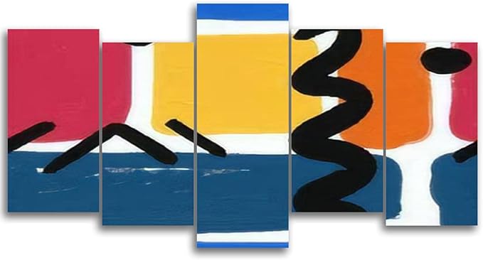 Canvas Wall Art Abstract painting seamless with oil paint