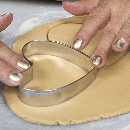 4" Cookie Cutter Heart Shape Set Of 3 Pieces Aluminum Silver By Topenca Supplies #TOP2
