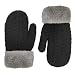 LETHMIK Kids Mittens Winter Gloves,Boys&Girls Reversible Cuff Cute Warm Thick Fleece Lined Black