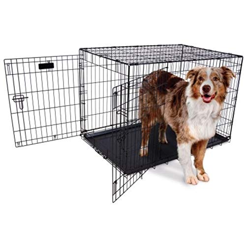 Doskocil Precision Pet 2-Door Provalu2 Crate - Black - 36' X 23' X 25' #TOP3