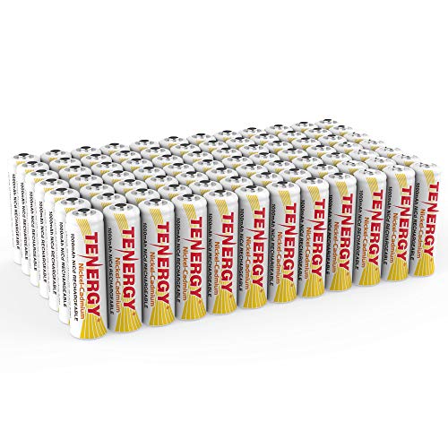 Tenergy Rechargeable NiCd Battery 1000mAh 1.2V AA Battery Pack for Solar Lights, Garden Lights, Yard...