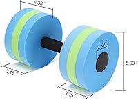 Vista 4 de Mancuernas de ejercicio acuático, juego de 2 para ejercicios aeróbicos acuáticos, fitness y ejercicios de piscina